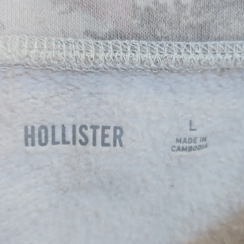 Hollister Washed Light Camo Print Cotton‎ Shorts Size L Fleece Lined Loungewear
